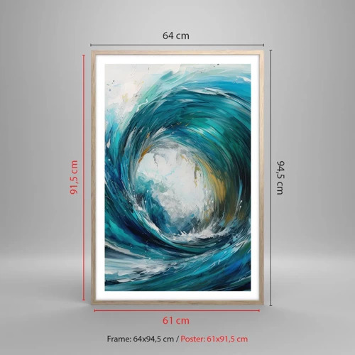 Poster in light oak frame - Sea Portal - 61x91 cm