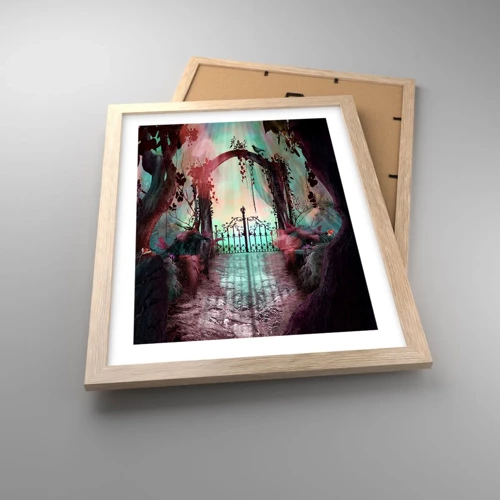 Poster in light oak frame - Secret Garden - 30x40 cm