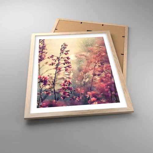 Poster in light oak frame - Secret Garden - 40x50 cm