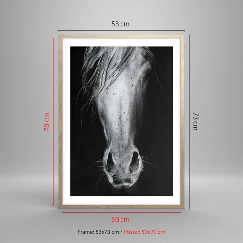 Poster in light oak frame - Seductive Look - 50x70 cm