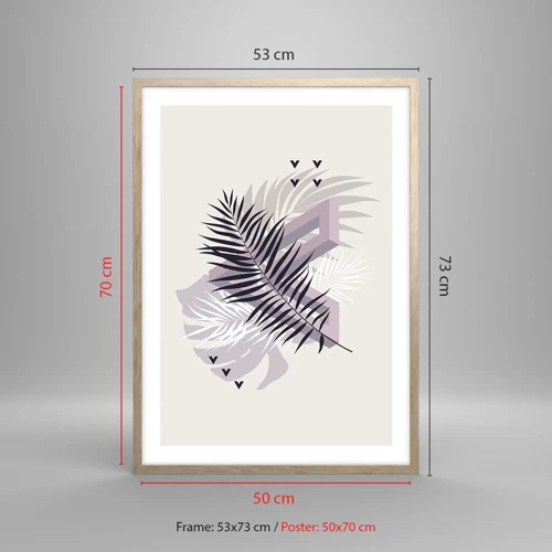 Poster in light oak frame - Shadow of a Shadow - 50x70 cm