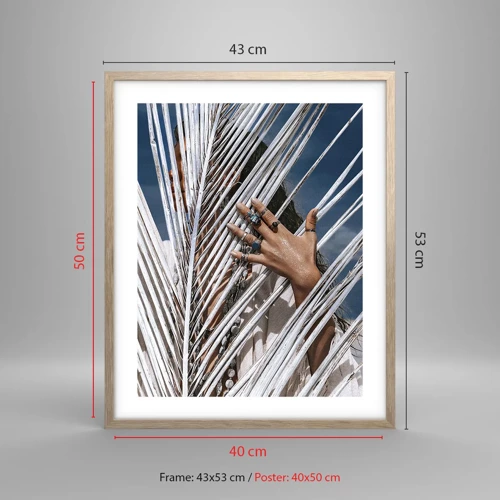 Poster in light oak frame - Shaman's Girlfriend? - 40x50 cm