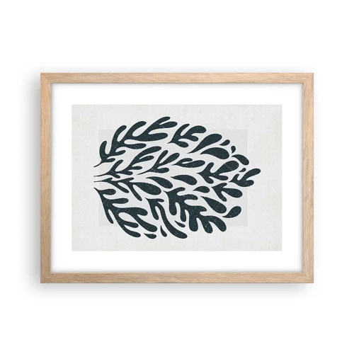 Poster in light oak frame - Shapes of Nature - 40x30 cm