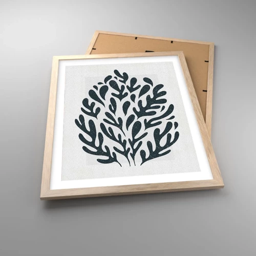 Poster in light oak frame - Shapes of Nature - 40x50 cm