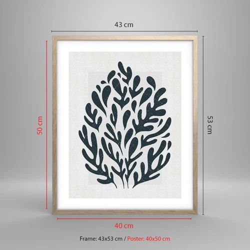 Poster in light oak frame - Shapes of Nature - 40x50 cm