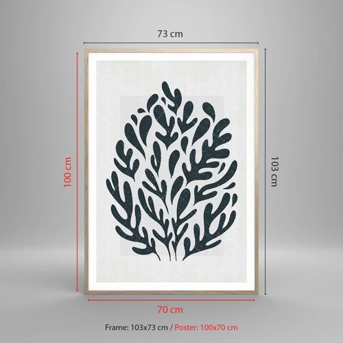 Poster in light oak frame - Shapes of Nature - 70x100 cm