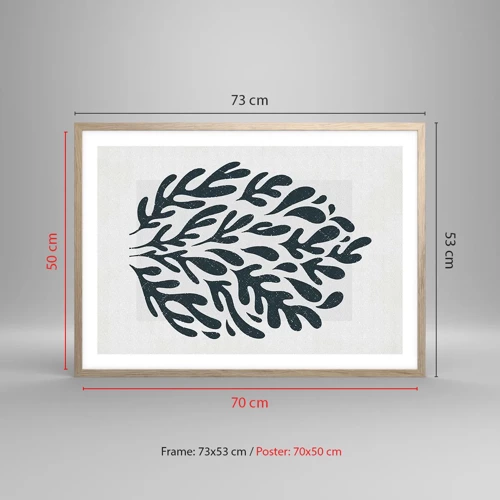 Poster in light oak frame - Shapes of Nature - 70x50 cm