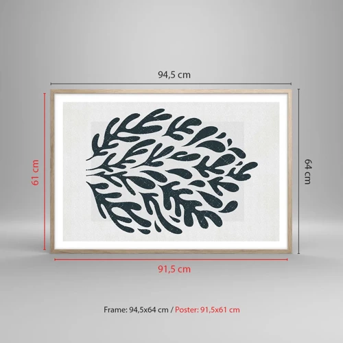 Poster in light oak frame - Shapes of Nature - 91x61 cm