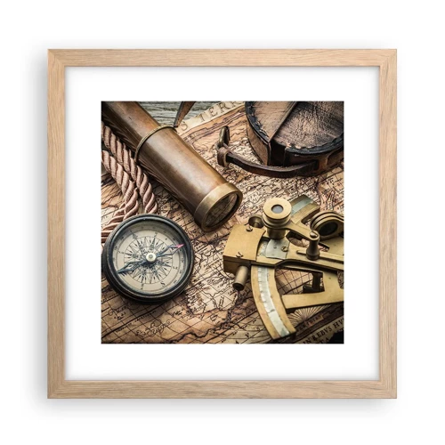 Poster in light oak frame - Show the Way - 30x30 cm