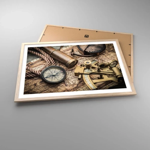 Poster in light oak frame - Show the Way - 70x50 cm