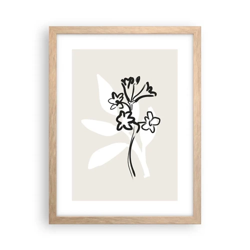 Poster in light oak frame - Sketch for Herbarium - 30x40 cm