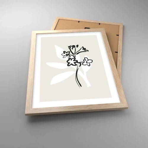 Poster in light oak frame - Sketch for Herbarium - 30x40 cm