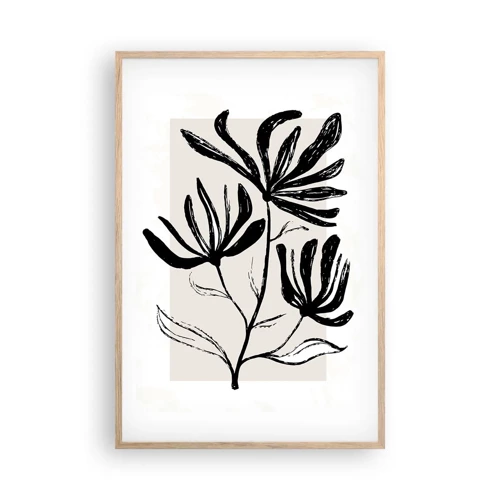 Poster in light oak frame - Sketch for a Herbarium - 61x91 cm