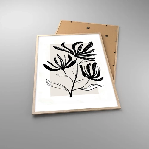 Poster in light oak frame - Sketch for a Herbarium - 70x100 cm