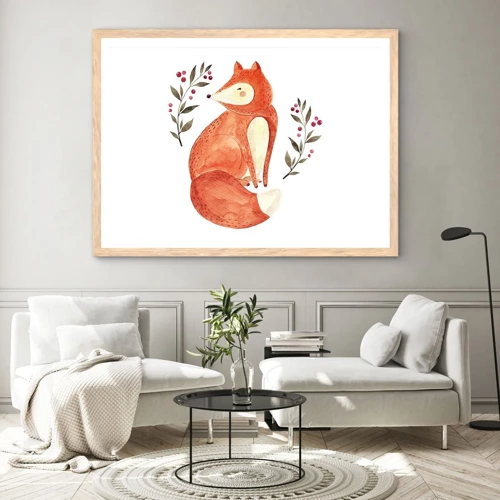 Poster in light oak frame - Small Ginger - 100x70 cm