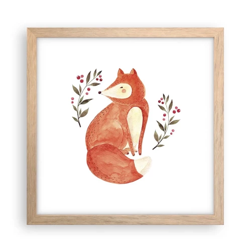 Poster in light oak frame - Small Ginger - 30x30 cm