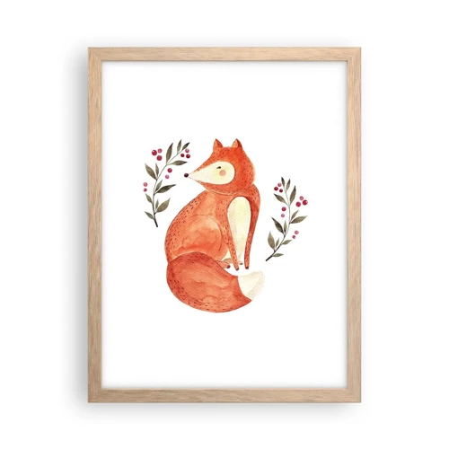 Poster in light oak frame - Small Ginger - 30x40 cm