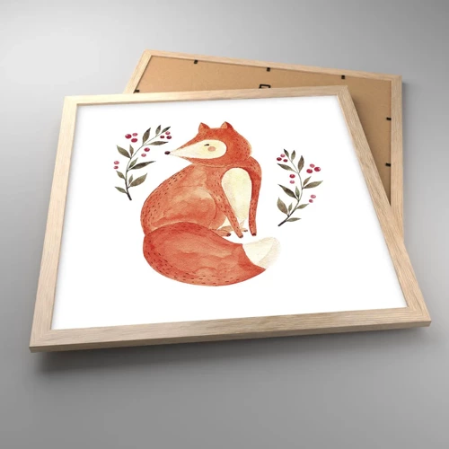 Poster in light oak frame - Small Ginger - 40x40 cm