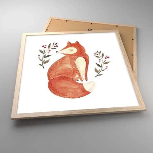 Poster in light oak frame - Small Ginger - 50x50 cm