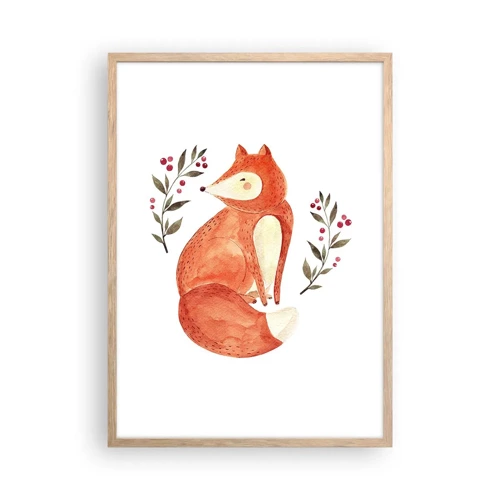 Poster in light oak frame - Small Ginger - 50x70 cm