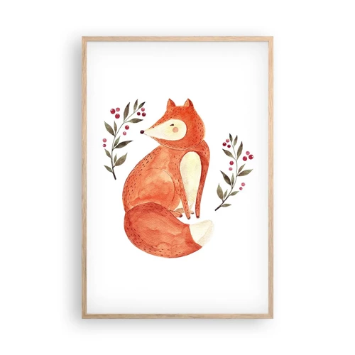 Poster in light oak frame - Small Ginger - 61x91 cm