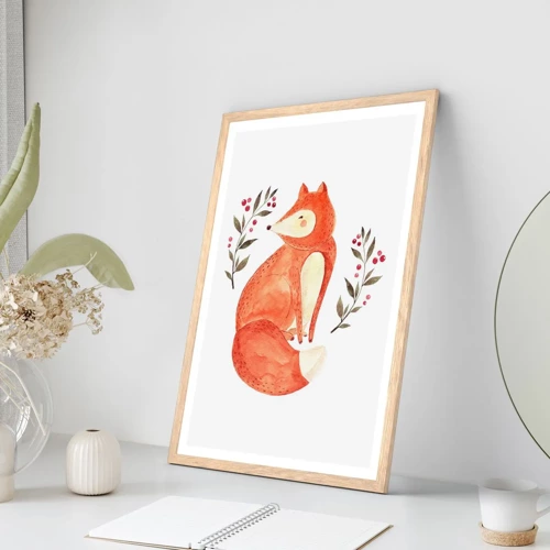 Poster in light oak frame - Small Ginger - 70x100 cm