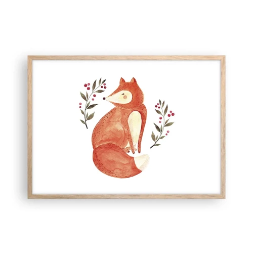 Poster in light oak frame - Small Ginger - 70x50 cm