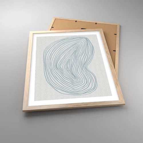 Poster in light oak frame - Smile of a Drop - 40x50 cm