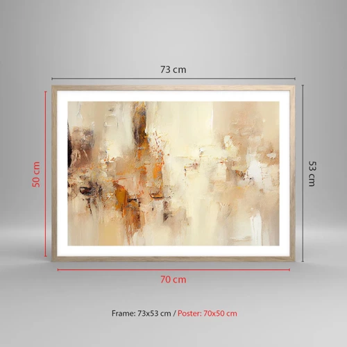 Poster in light oak frame - Soul of Amber - 70x50 cm