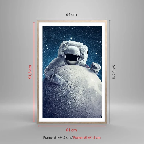 Poster in light oak frame - Space Joker - 61x91 cm