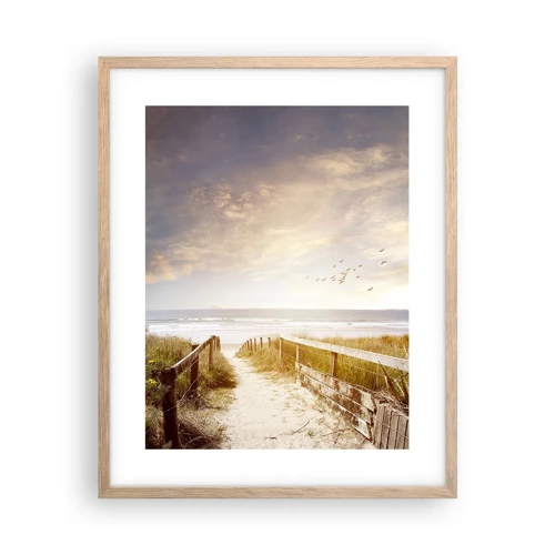 Poster in light oak frame - Space of Tranquility - 40x50 cm