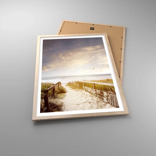 Poster in light oak frame - Space of Tranquility - 50x70 cm