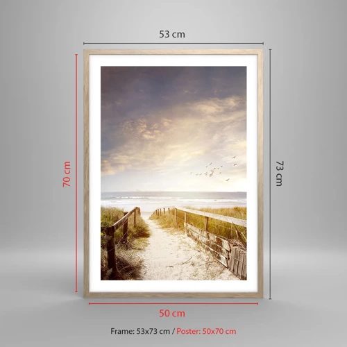 Poster in light oak frame - Space of Tranquility - 50x70 cm