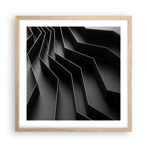 Poster in light oak frame - Spacial Order - 50x50 cm