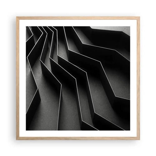 Poster in light oak frame - Spacial Order - 60x60 cm