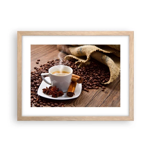 Poster in light oak frame - Spicy Flavour and Aroma - 40x30 cm