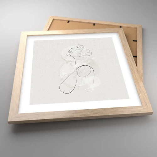 Poster in light oak frame - Spiral of Beauty - 30x30 cm