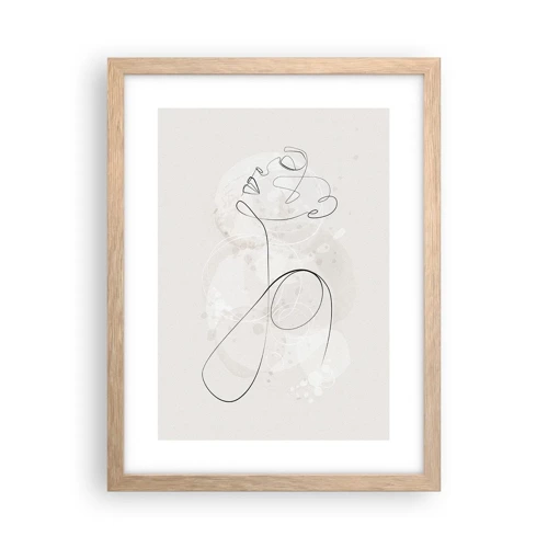 Poster in light oak frame - Spiral of Beauty - 30x40 cm