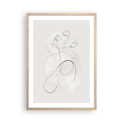 Poster in light oak frame - Spiral of Beauty - 50x70 cm