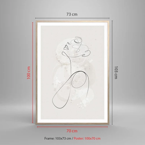 Poster in light oak frame - Spiral of Beauty - 70x100 cm