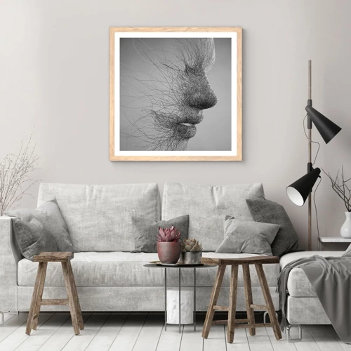 Poster in light oak frame - Spirit of the Wind - 40x40 cm