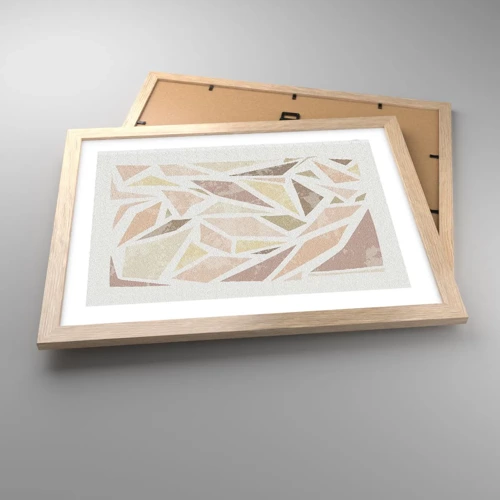 Poster in light oak frame - Stained Glass Composition - 40x30 cm