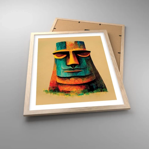 Poster in light oak frame - Statuesque but Friendly - 40x50 cm