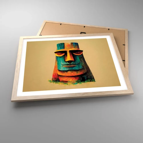 Poster in light oak frame - Statuesque but Friendly - 50x40 cm