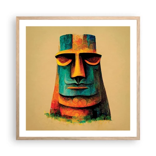 Poster in light oak frame - Statuesque but Friendly - 60x60 cm