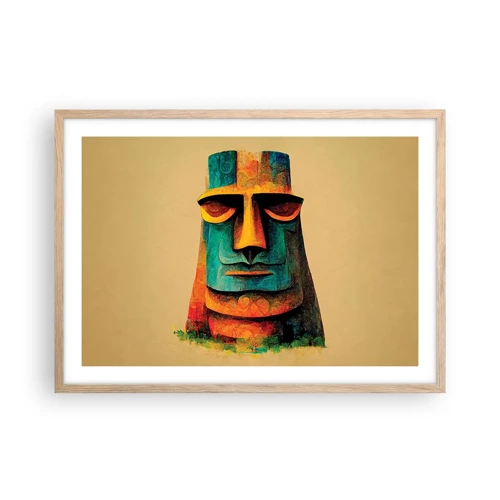 Poster in light oak frame - Statuesque but Friendly - 70x50 cm