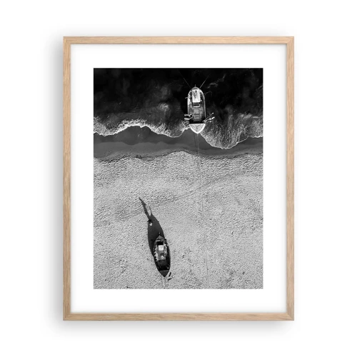 Poster in light oak frame - Still on the Shore… - 40x50 cm