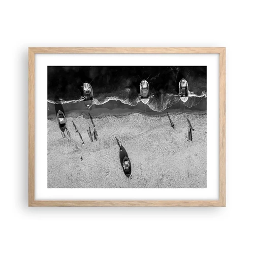 Poster in light oak frame - Still on the Shore… - 50x40 cm