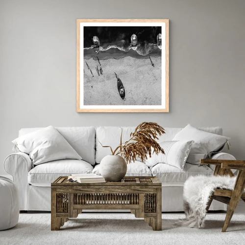 Poster in light oak frame - Still on the Shore… - 50x50 cm