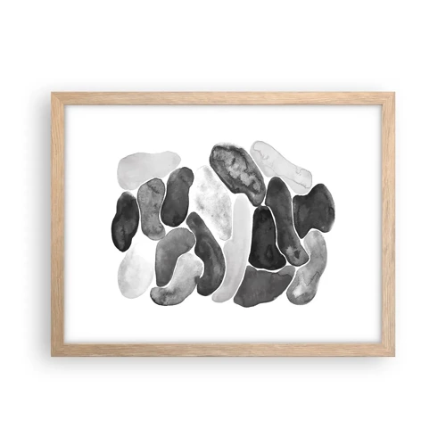 Poster in light oak frame - Stone Abstract - 40x30 cm